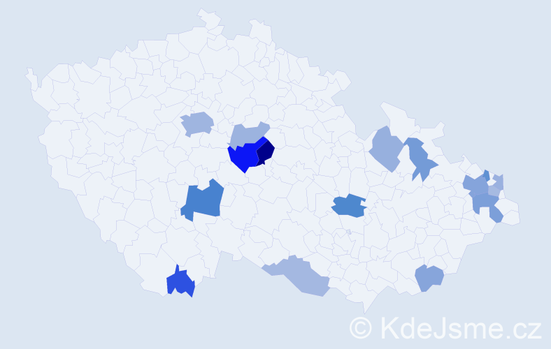 Příjmení: 'Freitagová', počet výskytů 34 v celé ČR