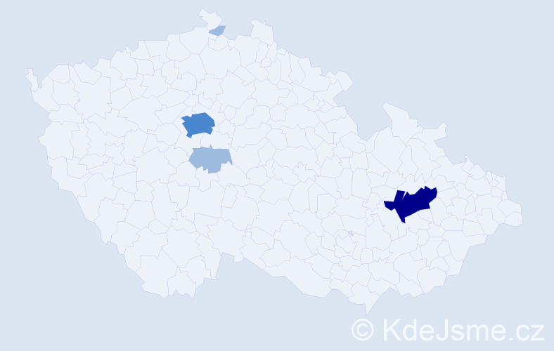 Příjmení: 'Sprátek', počet výskytů 8 v celé ČR