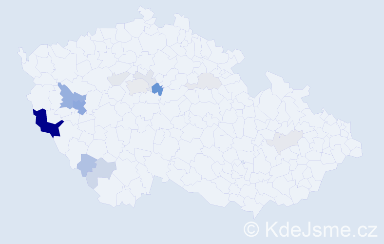 Příjmení: 'Psutka', počet výskytů 46 v celé ČR