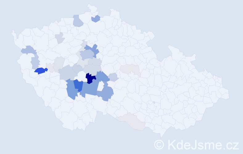Příjmení: 'Hrubant', počet výskytů 132 v celé ČR