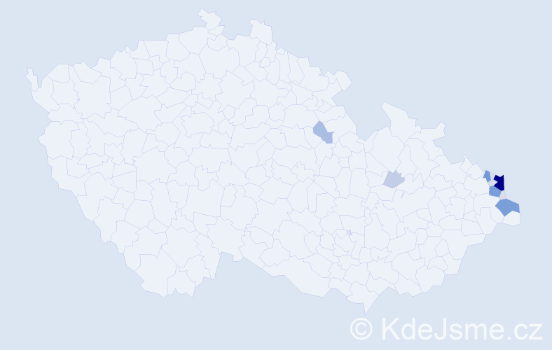 Příjmení: 'Szotková', počet výskytů 47 v celé ČR