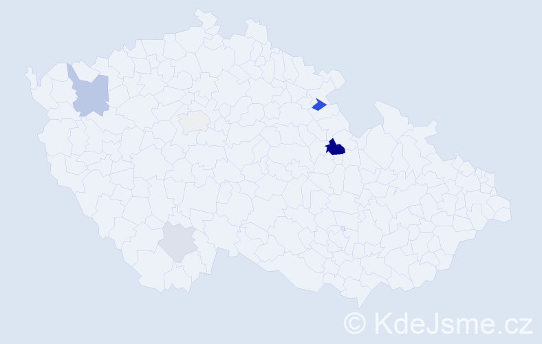 Příjmení: 'Kopfšteinová', počet výskytů 12 v celé ČR