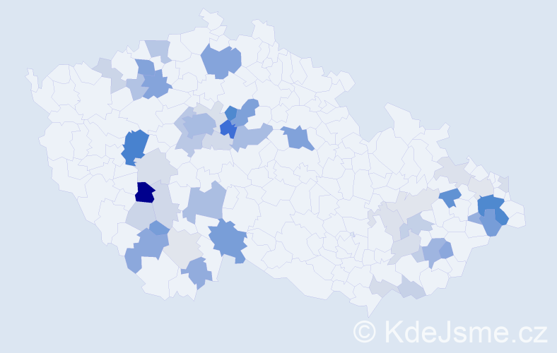 Příjmení: 'Pobuda', počet výskytů 130 v celé ČR