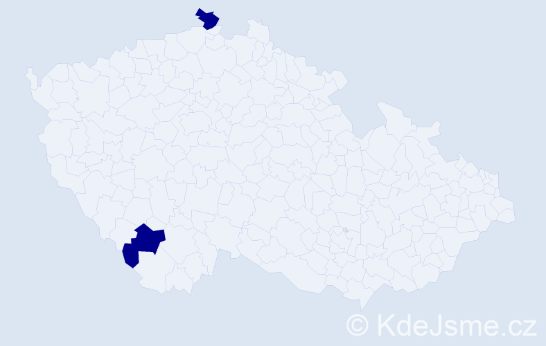Příjmení: 'Sedivy', počet výskytů 2 v celé ČR