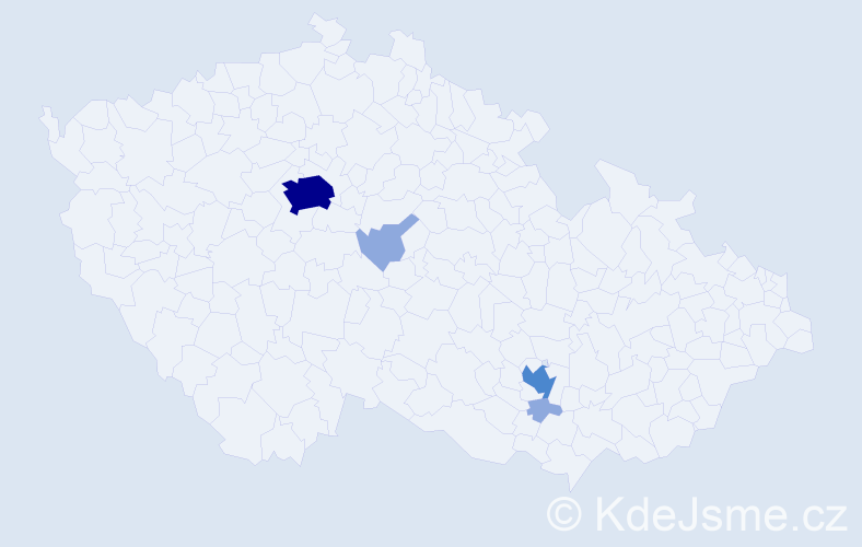 Příjmení: 'Vysochan', počet výskytů 9 v celé ČR
