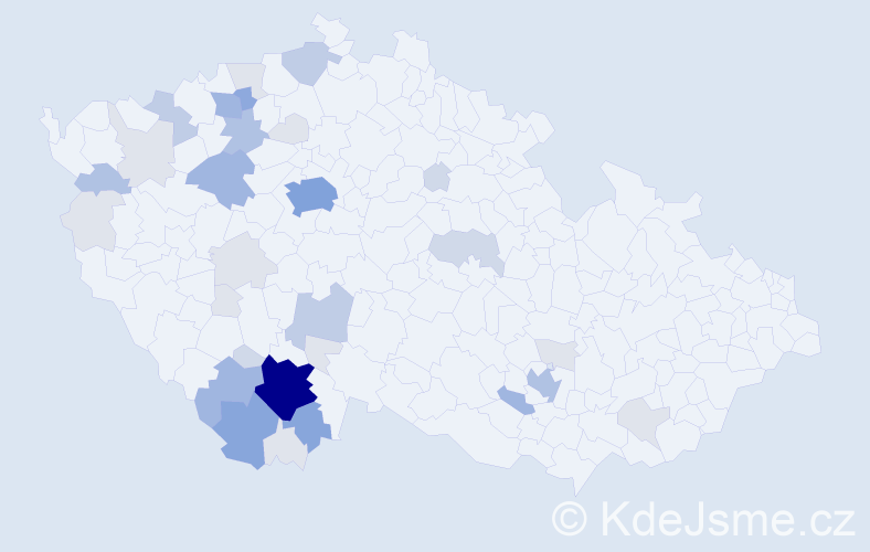 Příjmení: 'Eibl', počet výskytů 116 v celé ČR