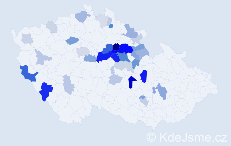 Příjmení: 'Bendáková', počet výskytů 92 v celé ČR