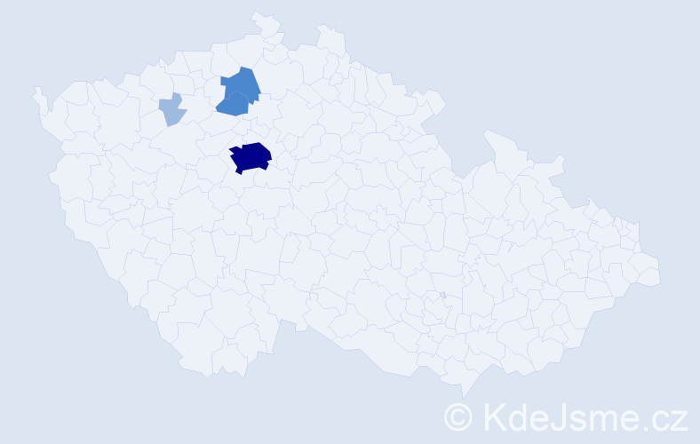 Příjmení: 'Rajbrová', počet výskytů 9 v celé ČR