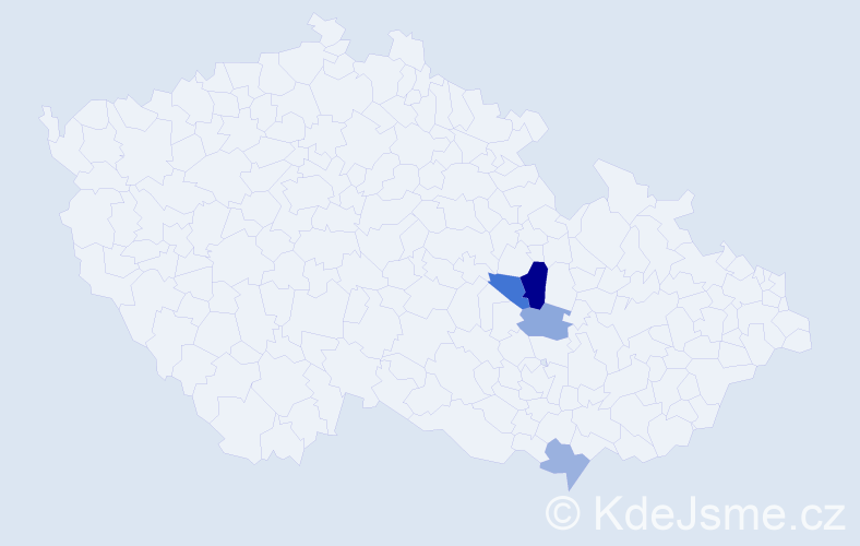 Příjmení: 'Elsinger', počet výskytů 6 v celé ČR
