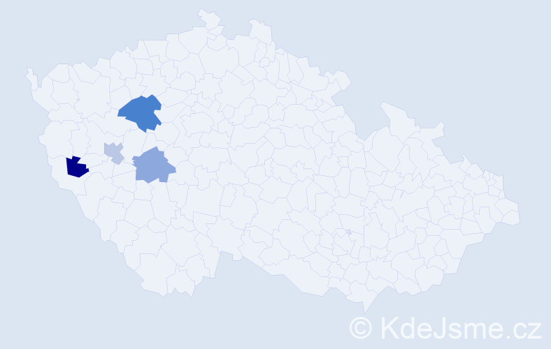 Příjmení: 'Porvich', počet výskytů 5 v celé ČR