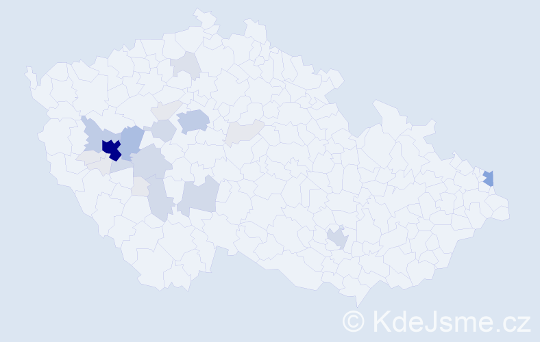 Příjmení: 'Nolčová', počet výskytů 104 v celé ČR