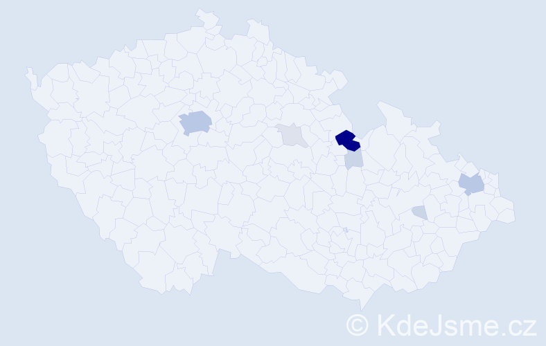 Příjmení: 'Majvaldová', počet výskytů 38 v celé ČR