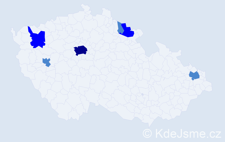 Příjmení: 'Petrinec', počet výskytů 10 v celé ČR