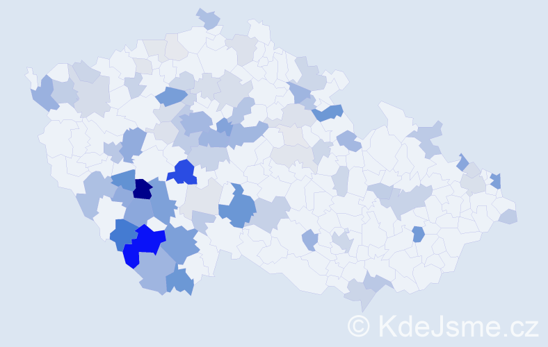 Příjmení: 'Kurz', počet výskytů 234 v celé ČR