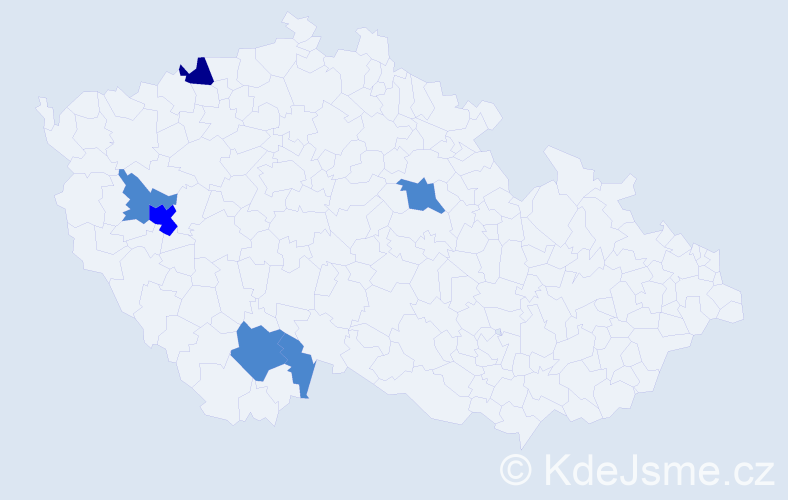 Příjmení: 'Karezová', počet výskytů 9 v celé ČR