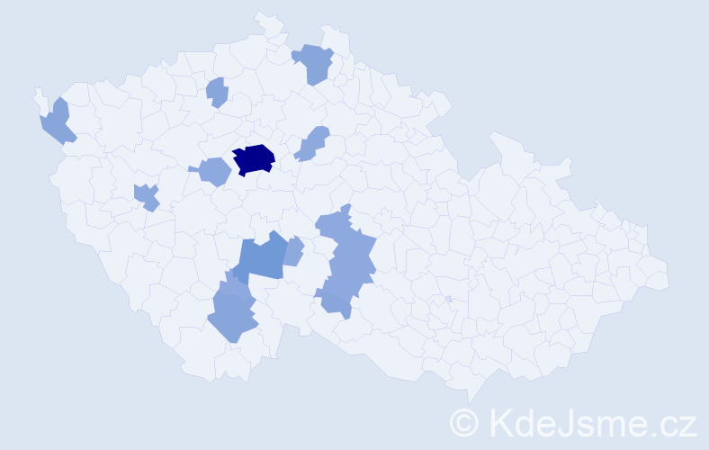 Příjmení: 'Novoveský', počet výskytů 30 v celé ČR
