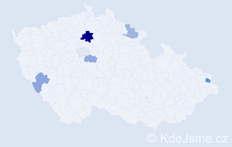 Příjmení: 'Dydňanská', počet výskytů 12 v celé ČR