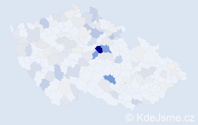 Příjmení: 'Kožená', počet výskytů 387 v celé ČR