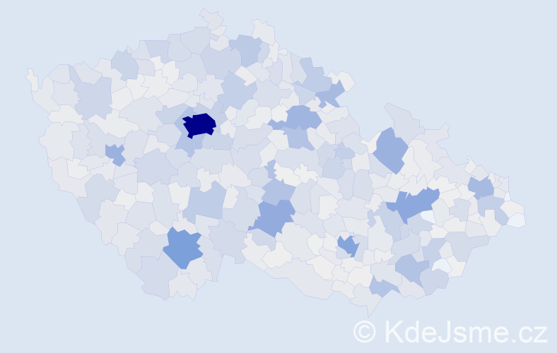 Příjmení: 'Šimek', počet výskytů 6744 v celé ČR