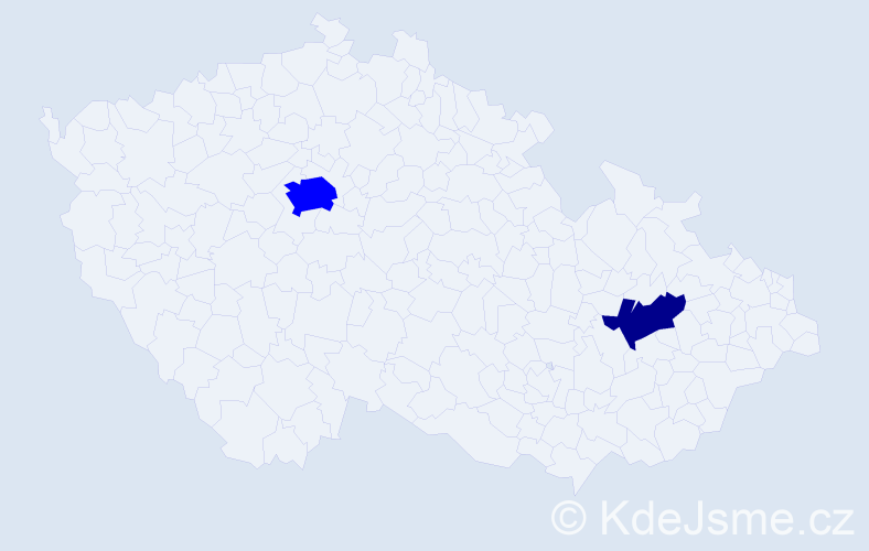 Příjmení: 'Lindvaiová', počet výskytů 3 v celé ČR
