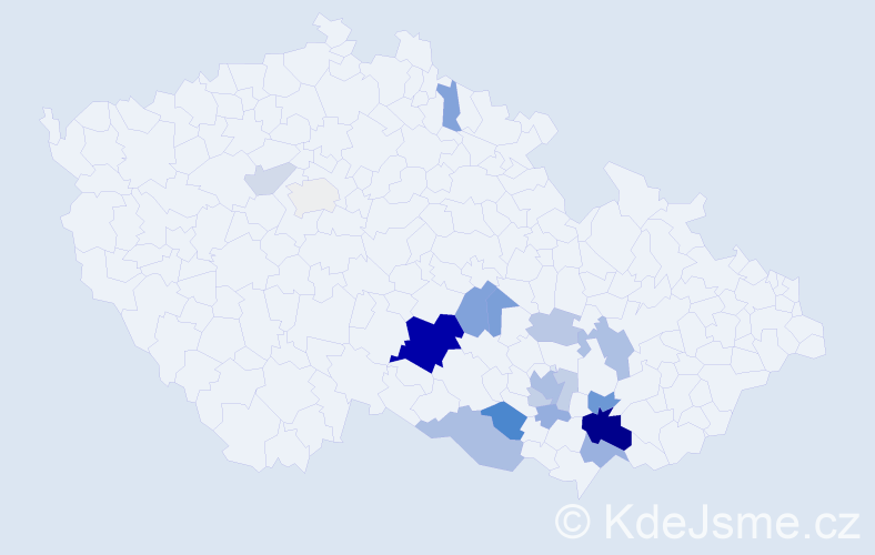 Příjmení: 'Filipenská', počet výskytů 48 v celé ČR