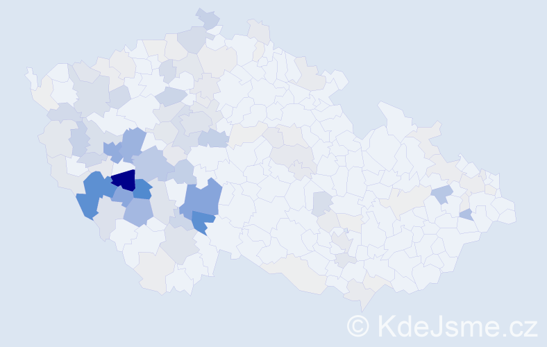 Příjmení: 'Suda', počet výskytů 454 v celé ČR