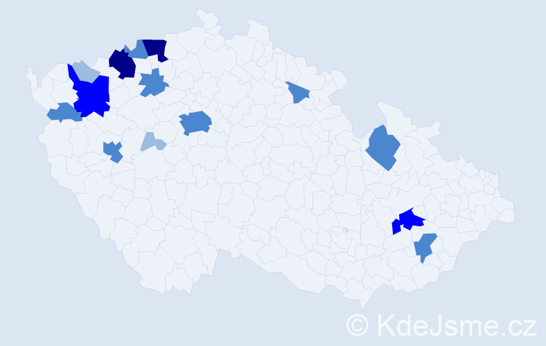 Příjmení: 'Wohlrab', počet výskytů 32 v celé ČR