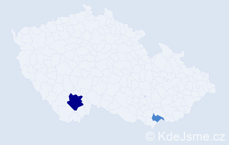 Příjmení: 'Lasica', počet výskytů 4 v celé ČR