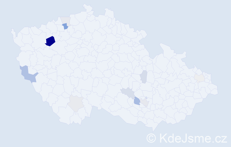 Příjmení: 'Reininger', počet výskytů 25 v celé ČR