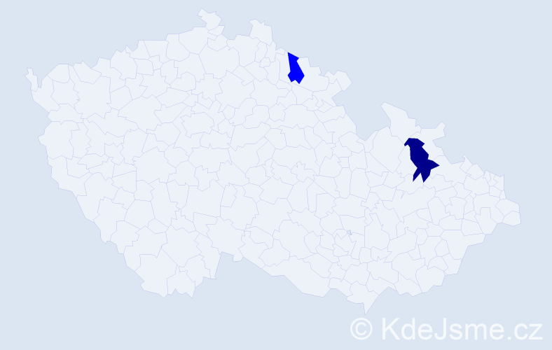 Příjmení: 'Mitňanová', počet výskytů 3 v celé ČR