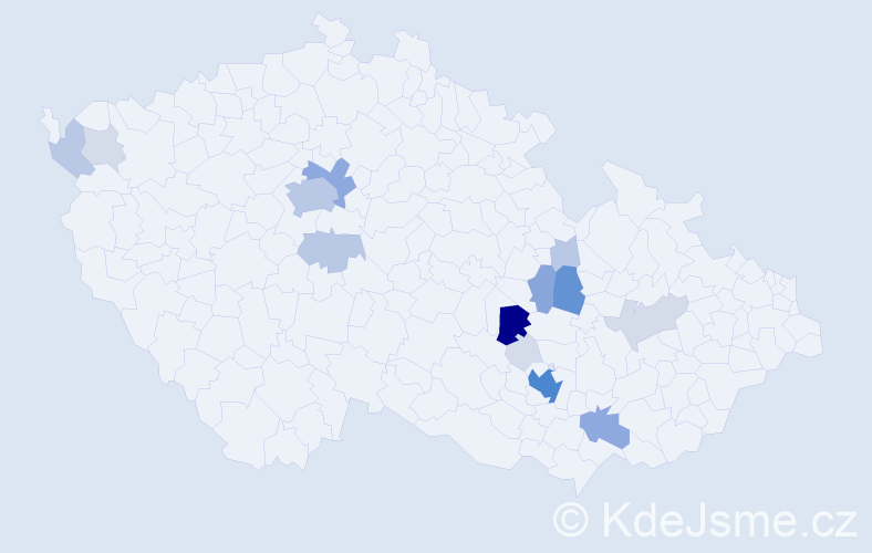 Příjmení: 'Nečesánková', počet výskytů 55 v celé ČR