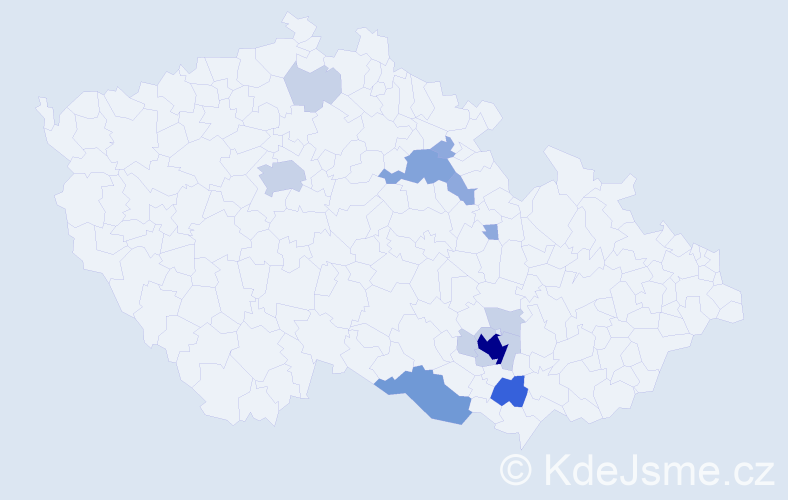 Příjmení: 'Groligová', počet výskytů 38 v celé ČR