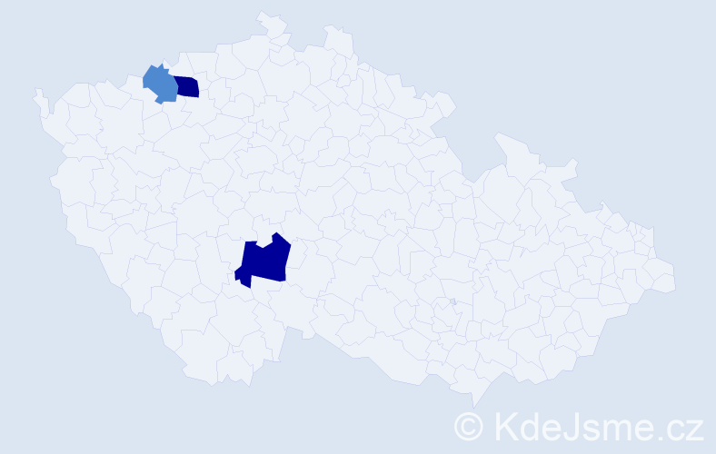 Příjmení: 'Stropová', počet výskytů 5 v celé ČR