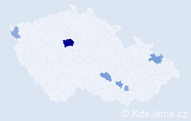 Příjmení: 'Wernischová', počet výskytů 16 v celé ČR