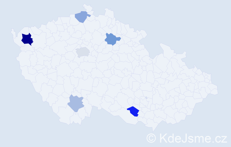 Příjmení: 'Arndt', počet výskytů 21 v celé ČR