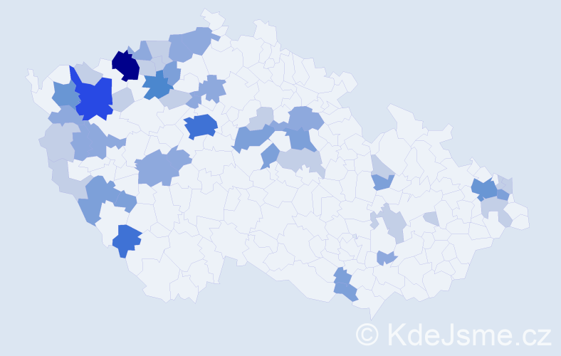 Příjmení: 'Mandák', počet výskytů 113 v celé ČR