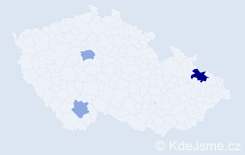 Příjmení: 'Markerová', počet výskytů 7 v celé ČR