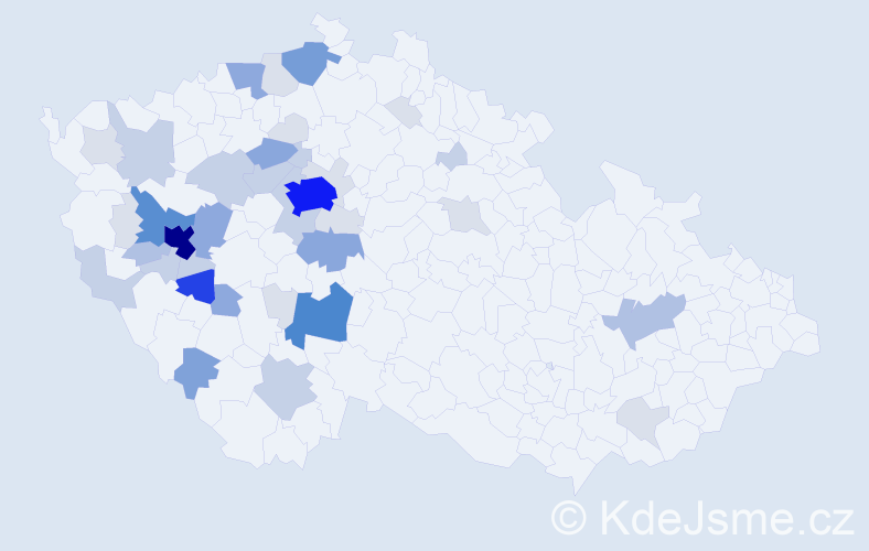 Příjmení: 'Chodorová', počet výskytů 147 v celé ČR