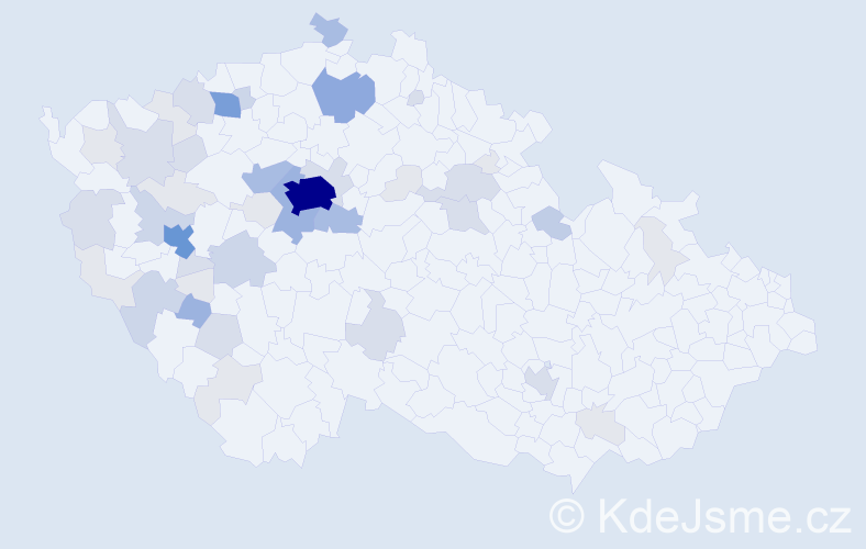 Příjmení: 'Vosková', počet výskytů 159 v celé ČR