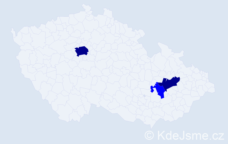 Příjmení: 'Neškrábalová', počet výskytů 5 v celé ČR