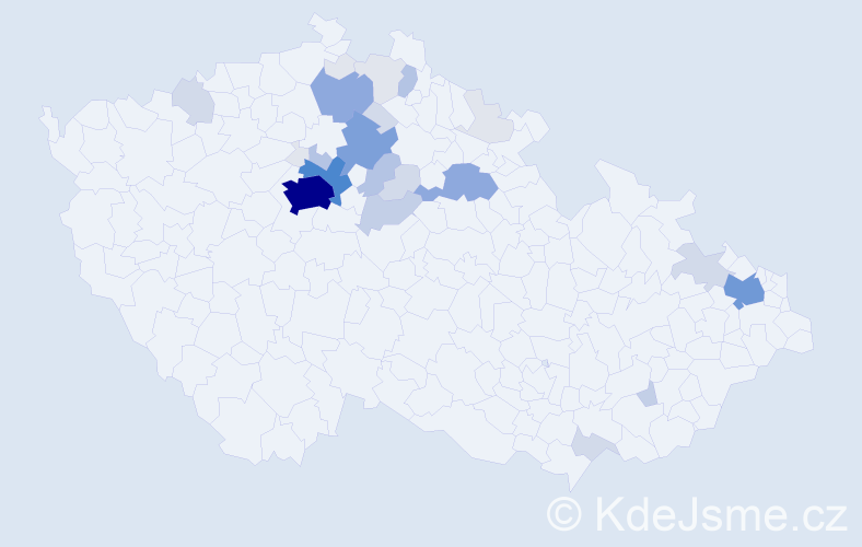 Příjmení: 'Běla', počet výskytů 113 v celé ČR