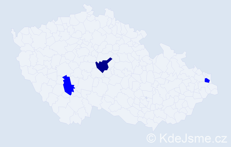 Příjmení: 'Tapfer', počet výskytů 7 v celé ČR