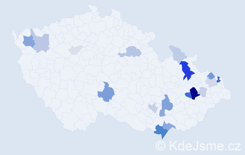 Příjmení: 'Kleiber', počet výskytů 62 v celé ČR