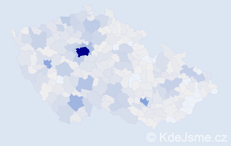 Příjmení: 'Benda', počet výskytů 3293 v celé ČR