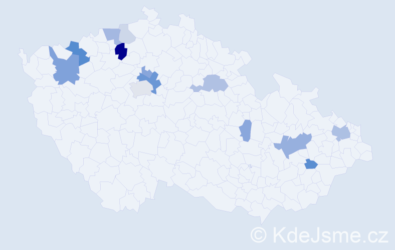 Příjmení: 'Prokopovičová', počet výskytů 32 v celé ČR