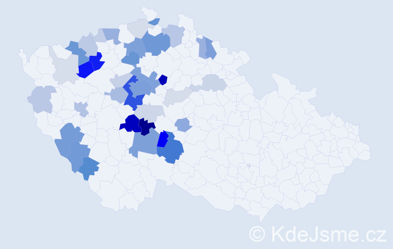 Příjmení: 'Hášová', počet výskytů 158 v celé ČR