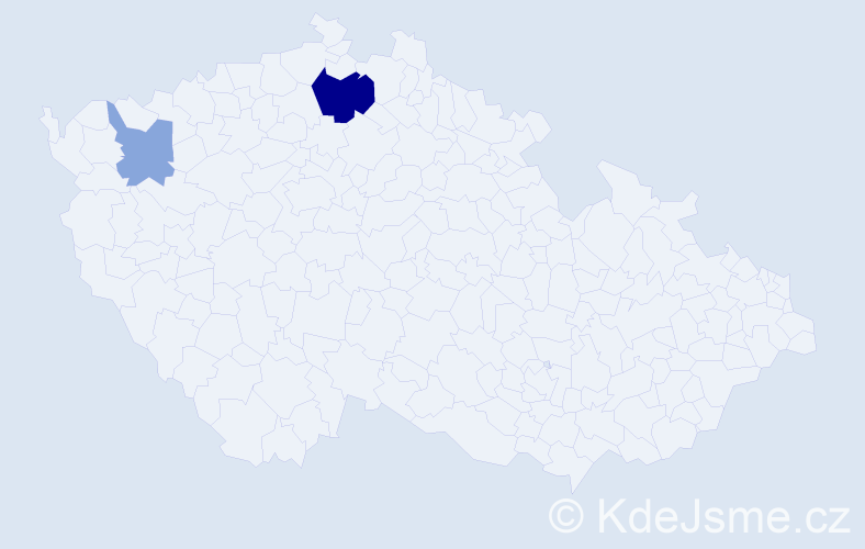Příjmení: 'Zendel', počet výskytů 5 v celé ČR
