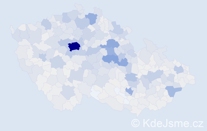 Příjmení: 'Kopecký', počet výskytů 6832 v celé ČR