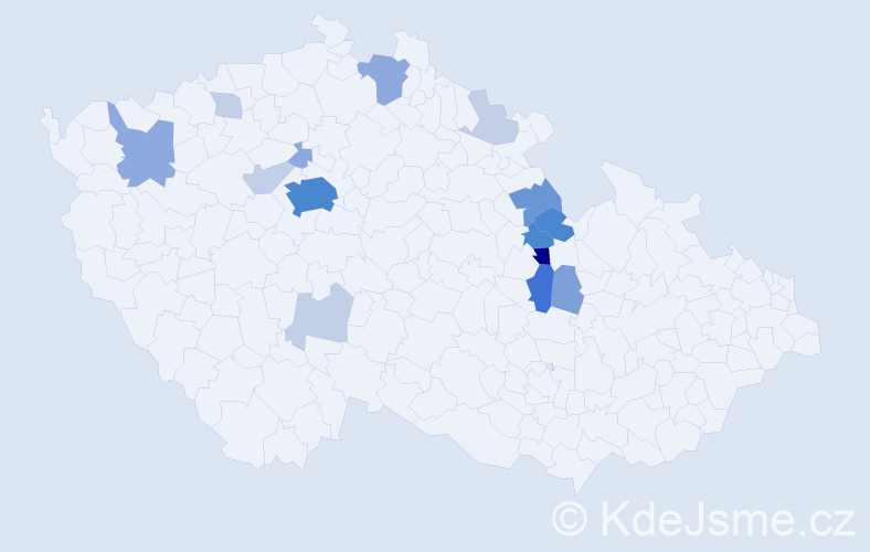 Příjmení: 'Mrštná', počet výskytů 49 v celé ČR