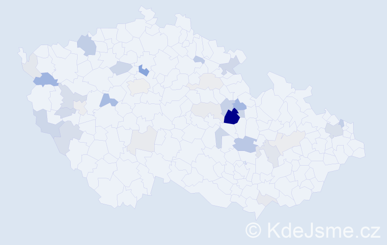 Příjmení: 'Kalibánová', počet výskytů 80 v celé ČR